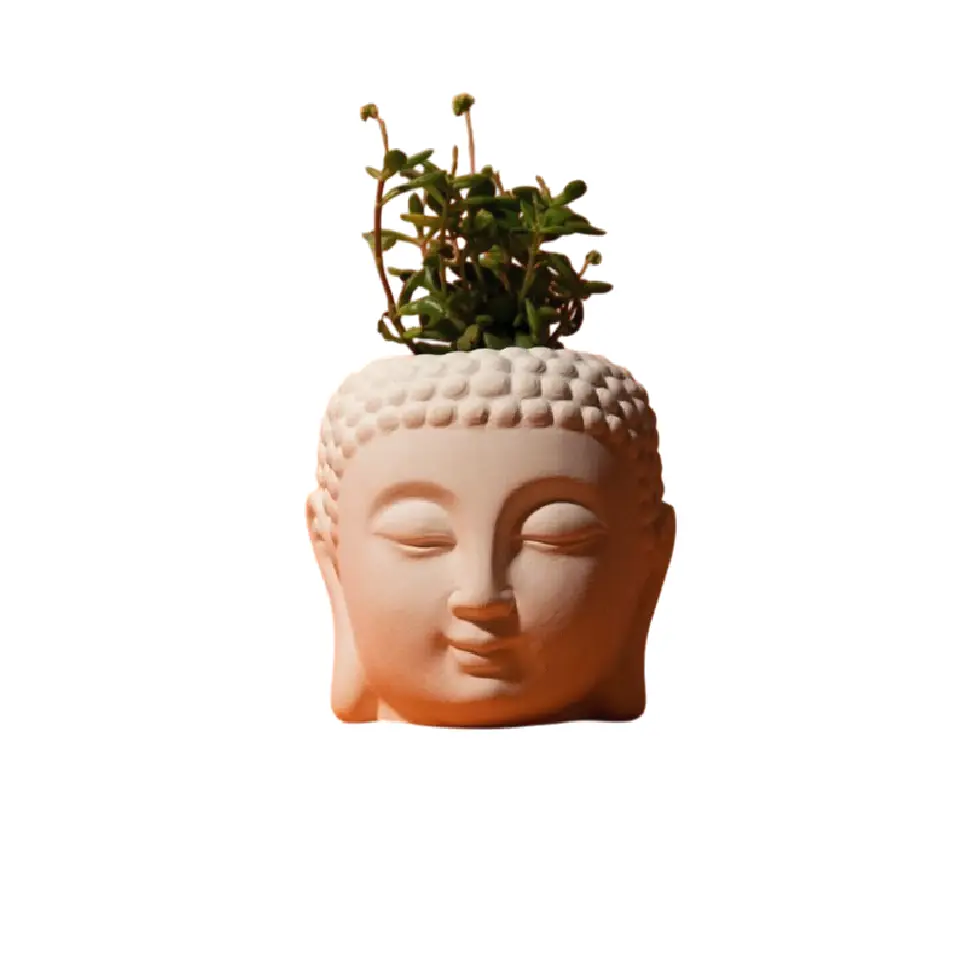 Pots en Béton en forme de tête de Bouddha