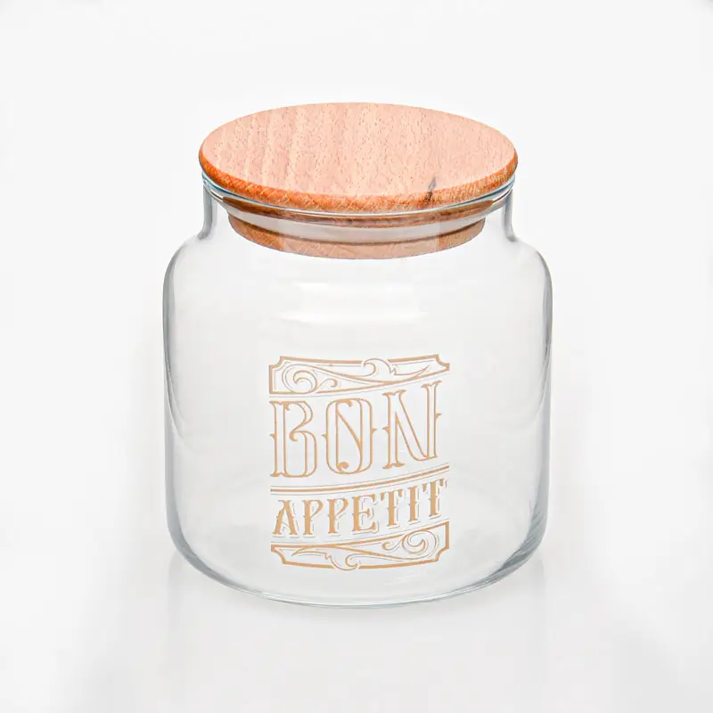 Bocal avec couvercle en bois GM